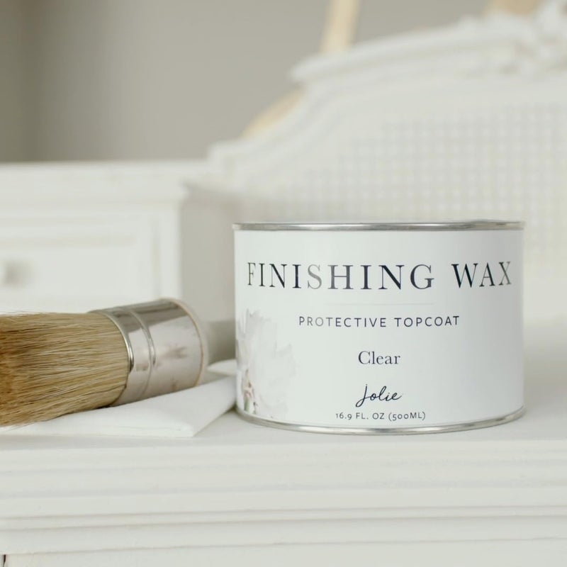 Jolie Clear Finishing Wax - Protective Topcoat for Chalk Style Furniture Paint, Raw or Stained Wood, Odor-Free, 500ml [Jolie] - Image 4